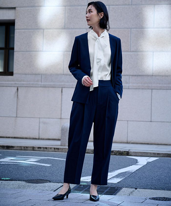 AOYAMA 【洋服の青山】ボウタイ ブラウス 長袖 レディース