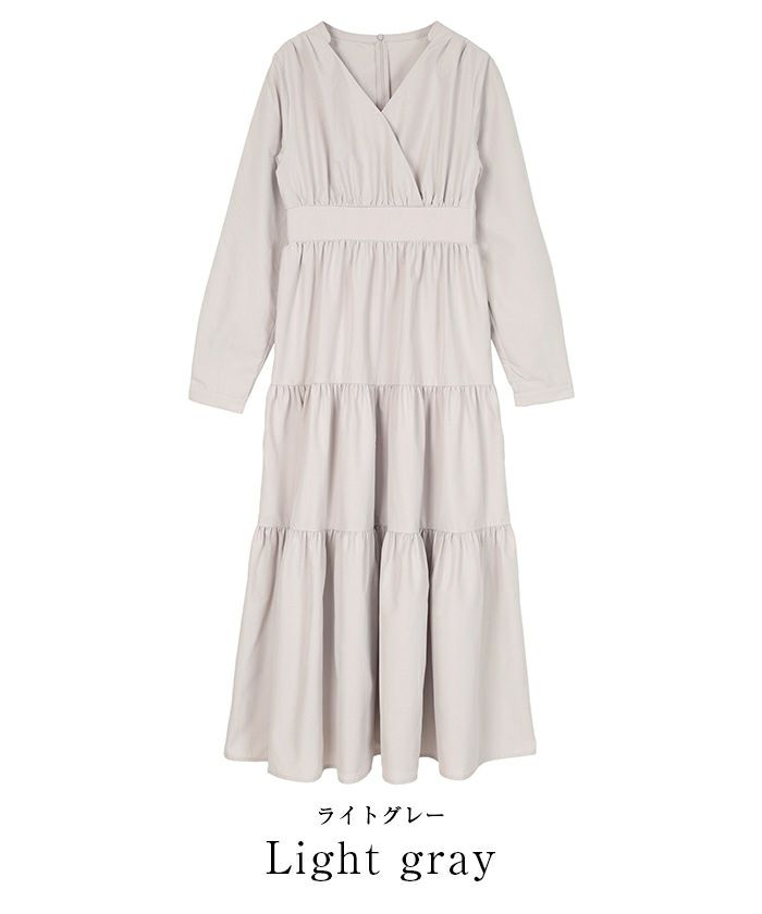 美品　iDea Luce カシュクールティアードワンピース wfs01525.jpg