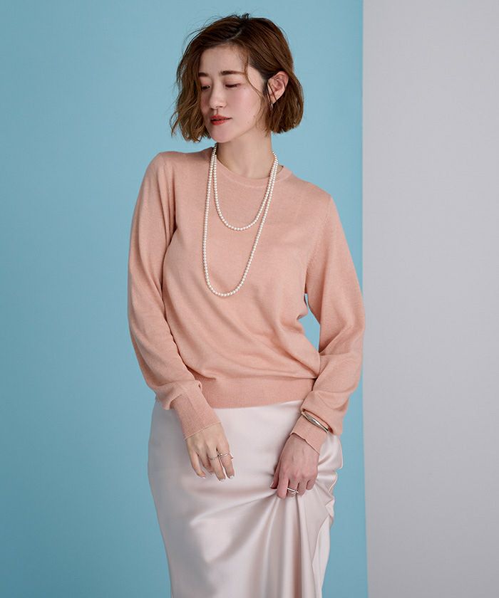 5分袖ニットプルオーバー【メール便可／90】 | ur's（ユアーズ）