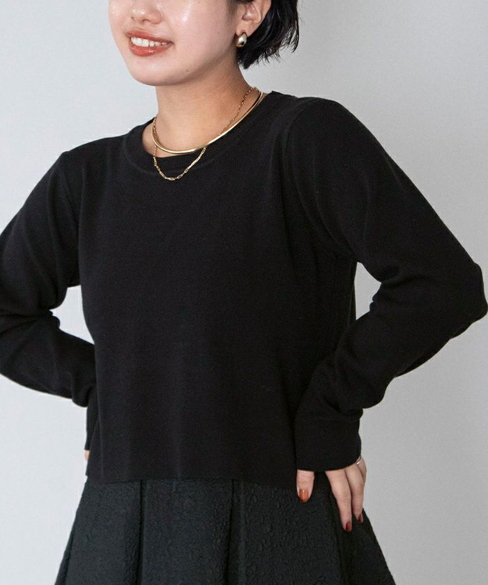 ラウンドネッククロップドニット | ur's（ユアーズ）