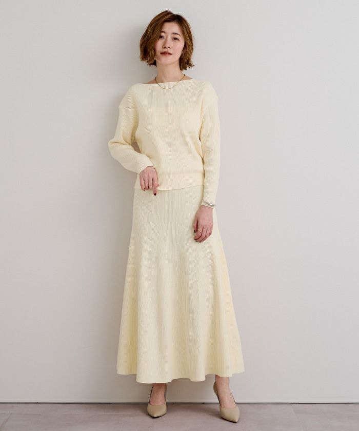 【ニットアップ】NOLLEY'S/ハミルトンNYリブスカート&プルオーバーニット ニットアップ】NOLLEY'S/ハミルトンNYリブスカート&プル