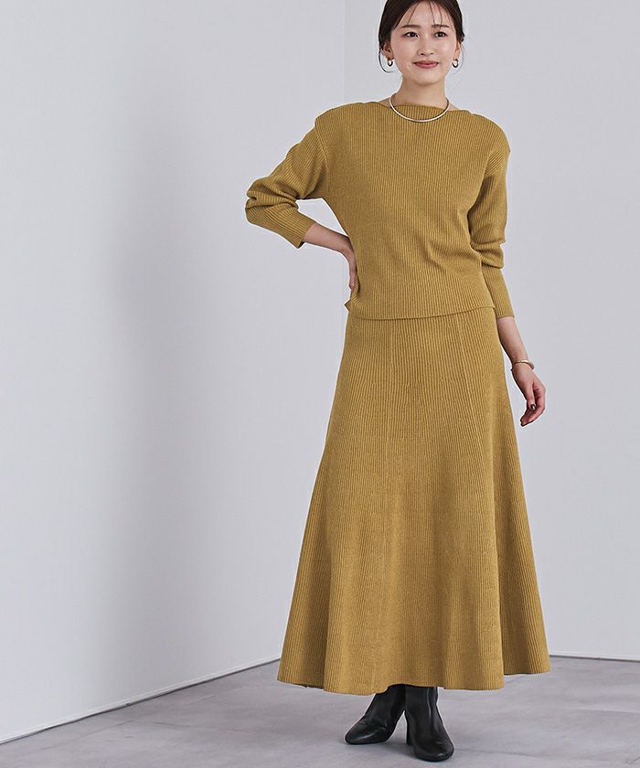 【美品】LOUIS VUITTON リブニットフレアスカート LB.04/リブフレアニットスカート