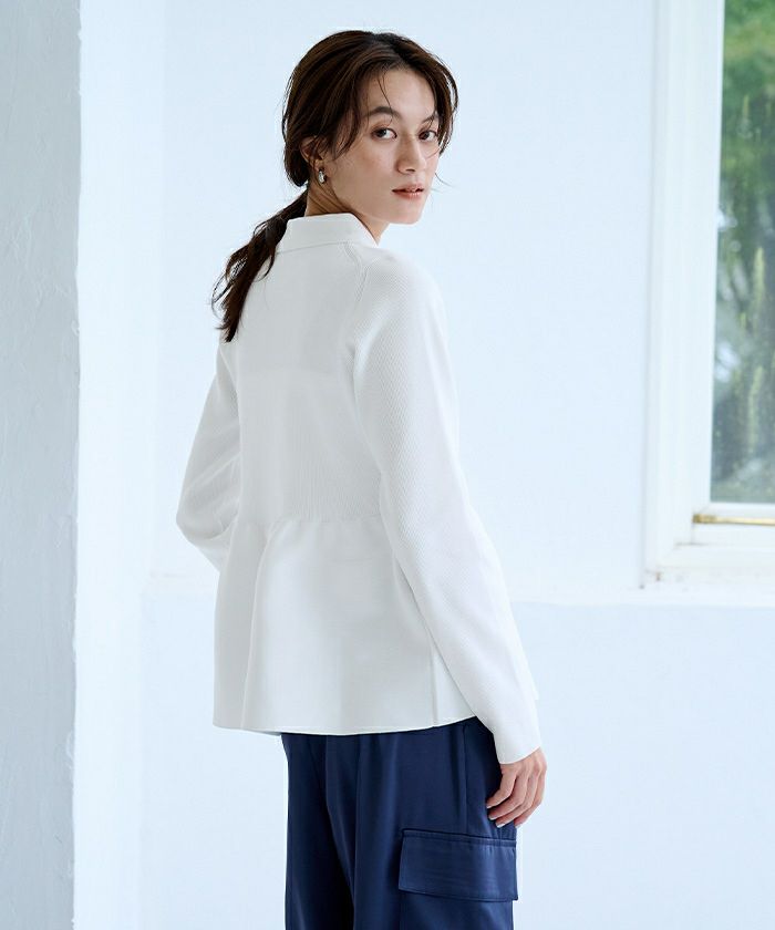 Sono - 完売品 sono ブルー オジュパールペプラム2WAYニット