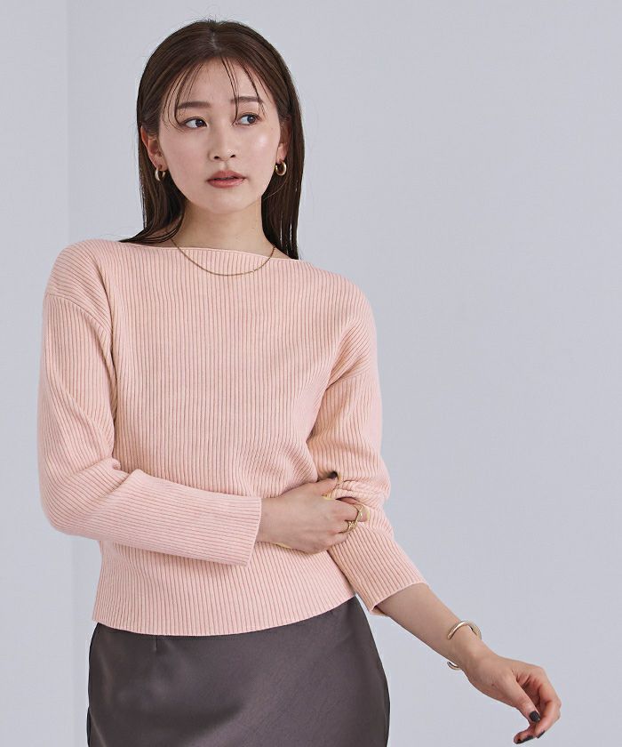 【美品】yori タックショルダーニット セーター アイボリー オフショルダーリブニットトップス | ur's（ユアーズ）