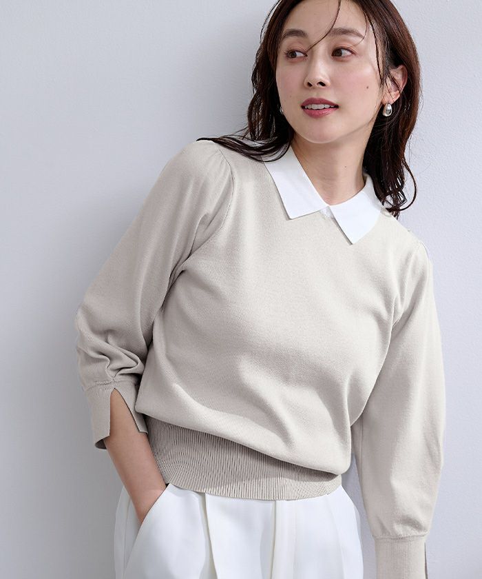 パフスリーブリブニットプルオーバー(ニットプルオーバー)｜TOPS（トップス）｜CELFORD（セルフォード）の通販サイト 【公式】