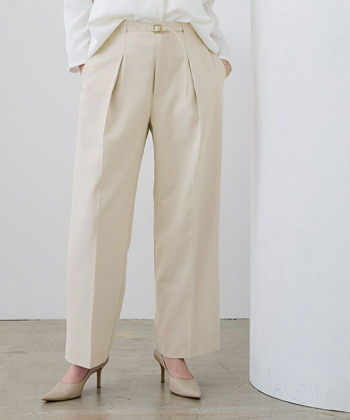 ベルトデザイン1タックワイドパンツ | ur's（ユアーズ）