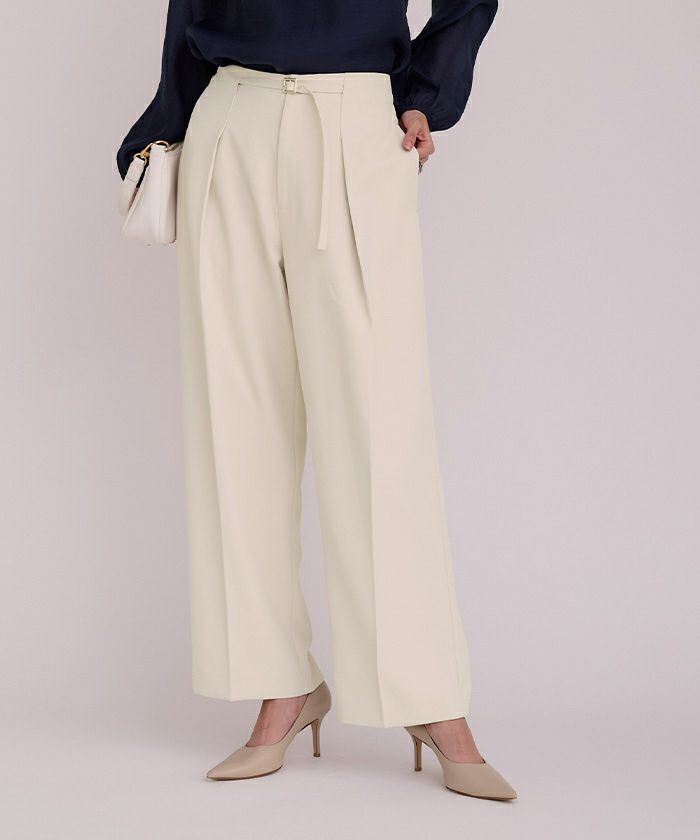ファッションベルトセットパンツ / UPLD1 合皮ベルト付きワイドパンツ | PROPORTION BODY DRESSING