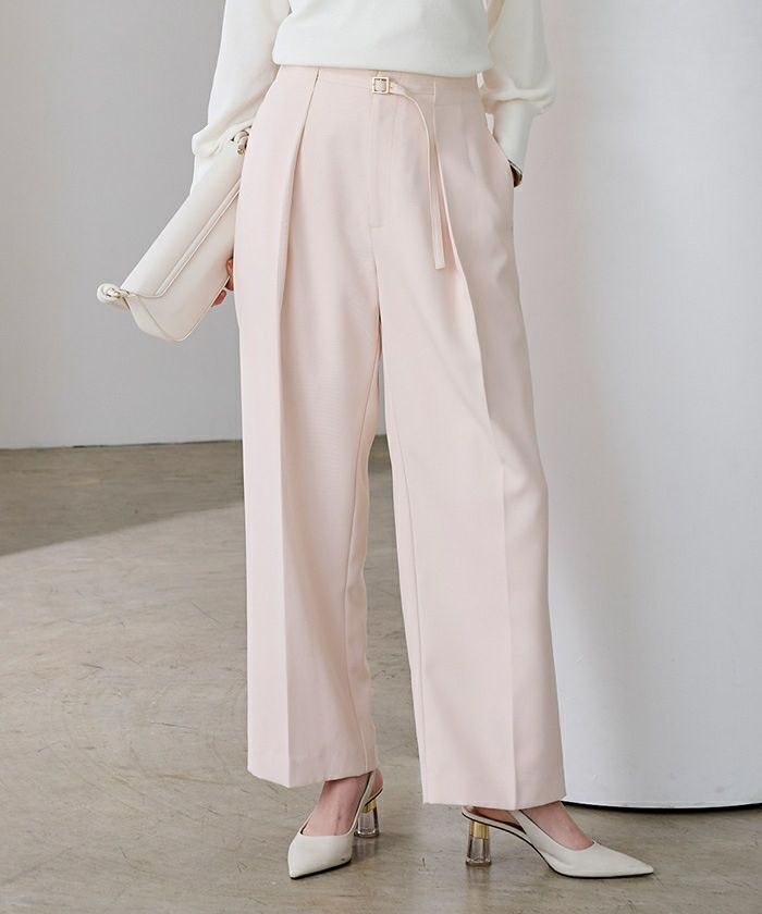 ベルトデザイン1タックワイドパンツ | ur's（ユアーズ）