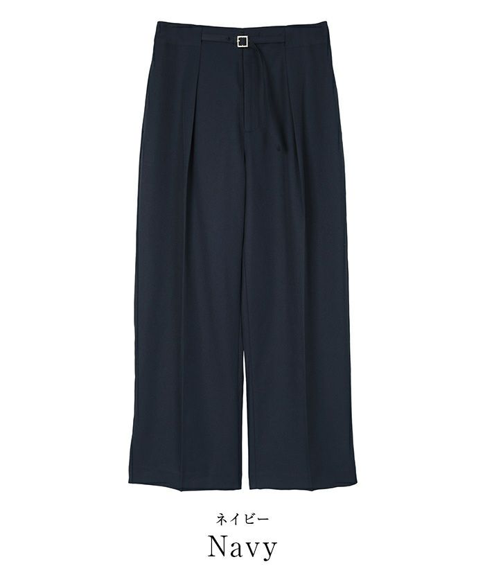 ファッションベルトセットパンツ / UPLD1 合皮ベルト付きワイドパンツ | PROPORTION BODY DRESSING