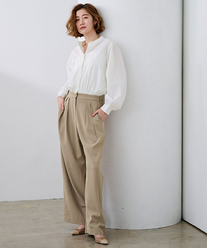 シャツドッキングタックワイドパンツ/オールインワン | ur's（ユアーズ）