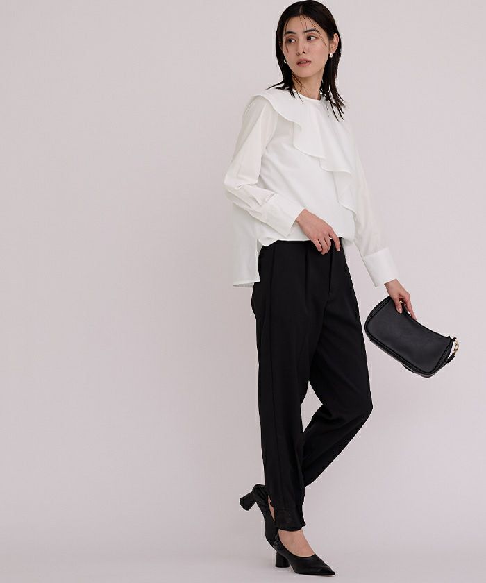 Jewelobe ブラウス シャツ アシンメトリー変形シャツ レディース