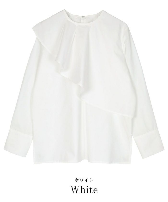 Jewelobe ブラウス シャツ アシンメトリー変形シャツ レディース