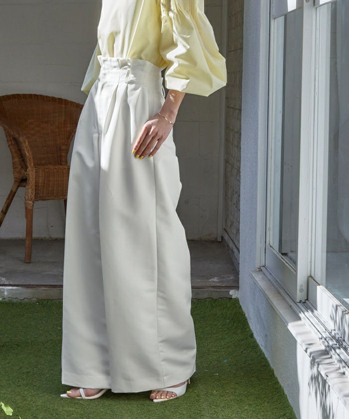 ウエストタックセンタープレスワイドパンツ | ur's（ユアーズ）