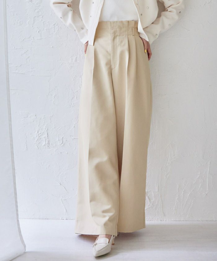 ウエストタックセンタープレスワイドパンツ | ur's（ユアーズ）