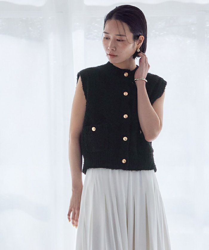OUR ニットベスト ゴールド釦ニットベスト/カーディガン | ur's（ユアーズ）