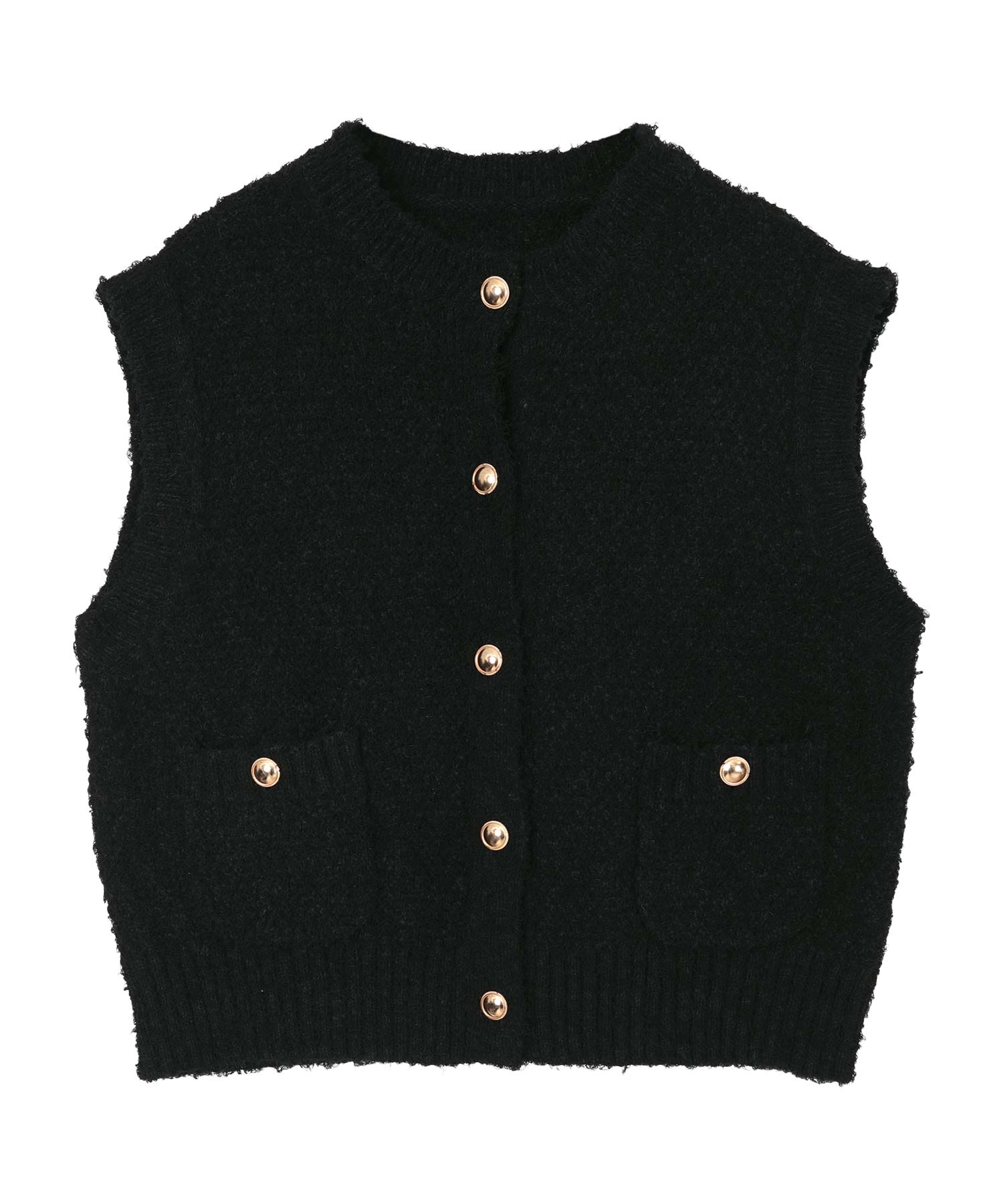 ゴールド釦ニットベスト/カーディガン | ur 