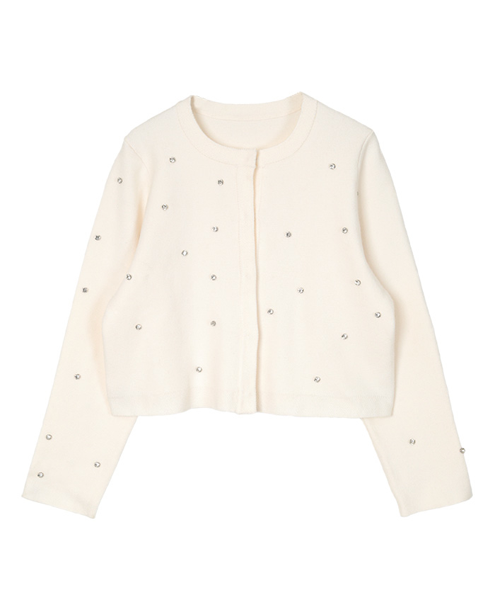 ビジューデザインニットカーディガン | ur 