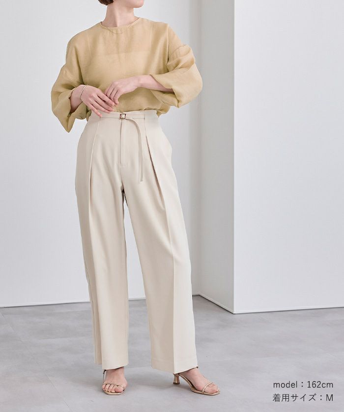 シリウスページ ドットチュールレイヤードブラウス【洗濯機洗い可】（シャツ