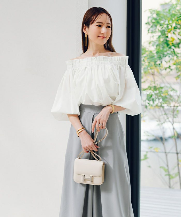 フリルオフショルダーボリュームブラウス | ur 