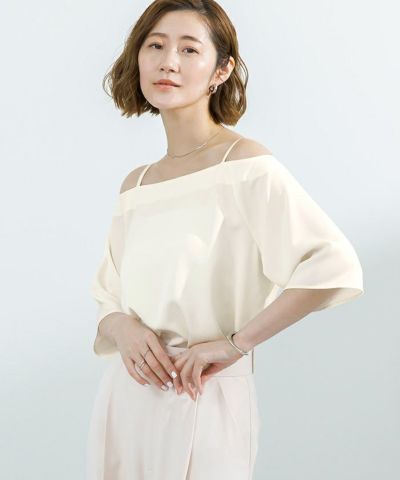 ハーフスリーブオフショルダーブラウス【メール便可／100】 | ur's