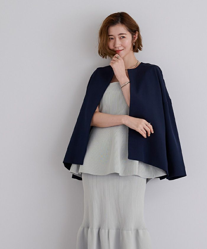 前後2wayスポンディッシュスクエアネックペプラムニット | ur's