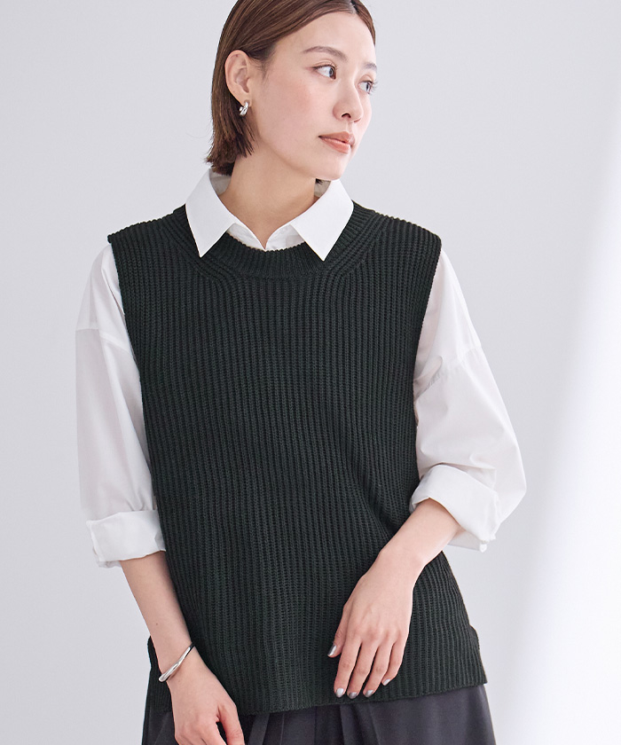 uru 19ss ニットベスト ニットベスト 19ss uru ヴィンテージシルク 