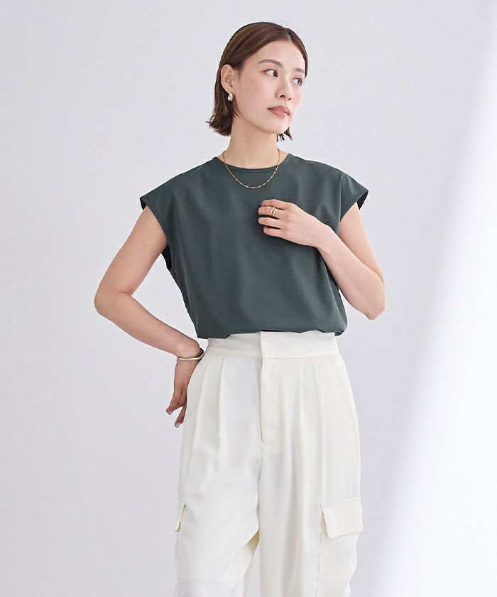 撥水フレンチスリーブトップス【メール便可／40】 | ur's（ユアーズ）