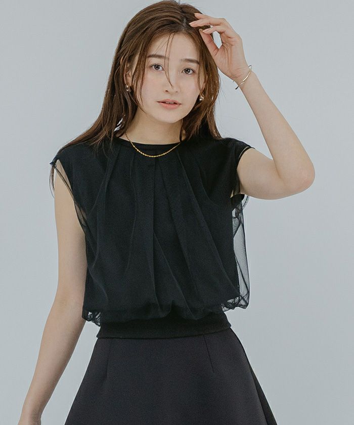 チュールレイヤードTシャツ【メール便可／25】 | ur's（ユアーズ）