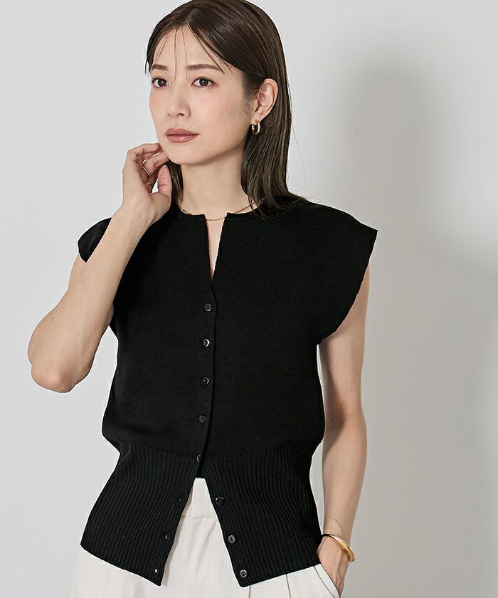 【THEAIRTOWN】ウエストカットアウトポイントニット ポイントシアーニット | PROPORTION BODY DRESSING