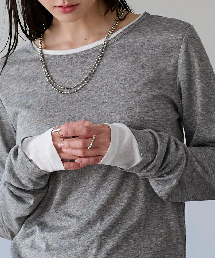 【ことゆみ様】エブール レイヤードトップス ネイビー ことゆみ様】エブール レイヤードトップス ネイビー