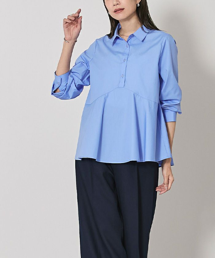 ウエスト切替フレアシャツブラウス | ur's（ユアーズ）