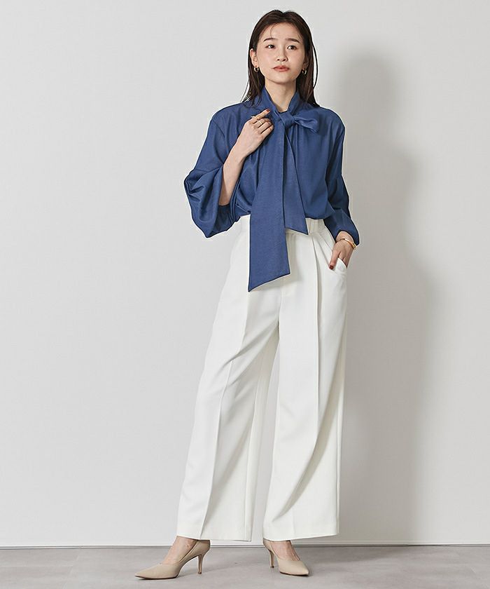 Rirandture デニムボウタイブラウス Rirandture デニムボウタイブラウス リランドチュール Rirandture