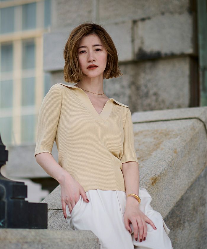 ハーフスリーブスキッパーポロニット | ur's（ユアーズ）