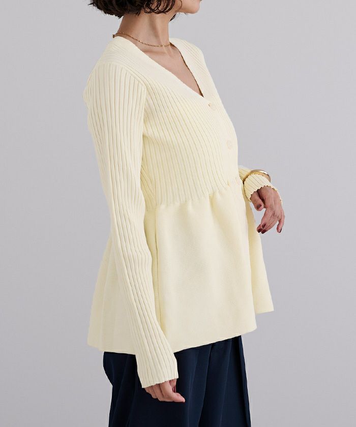 前後2wayペプラムニットトップス | ur's（ユアーズ）