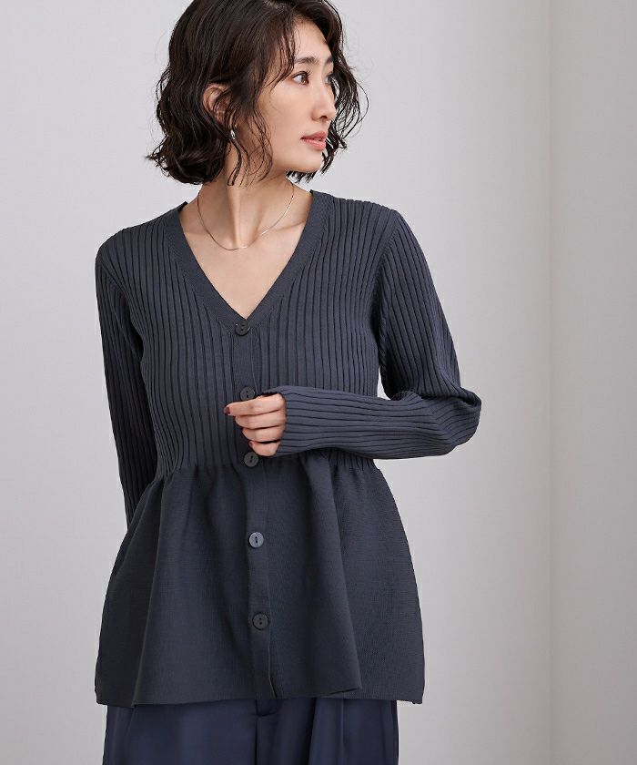 前後2wayペプラムニットトップス | ur's（ユアーズ）