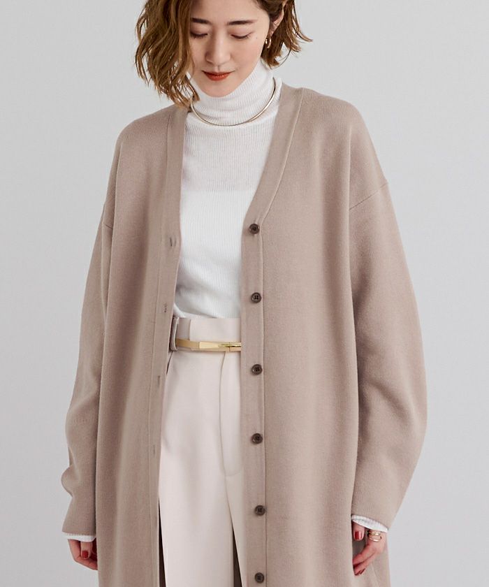 Vネックロングニットカーディガン/ワンピース | ur's（ユアーズ）