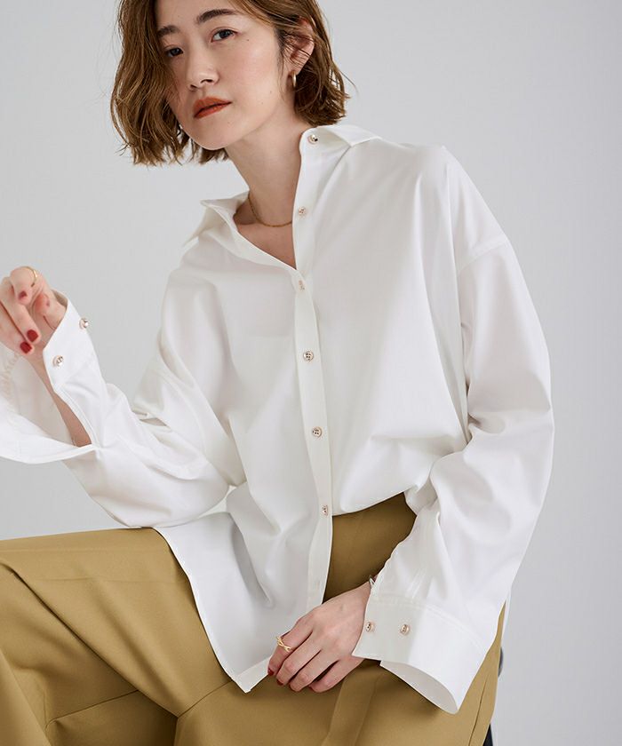 オーバーサイズ グレー シャツ 長袖　とろみ　大人気　サテン　値下げ　入手困難 NEW GENTLEMAN シャツ トロミ オーバーサイズシャツ メンズ レディース