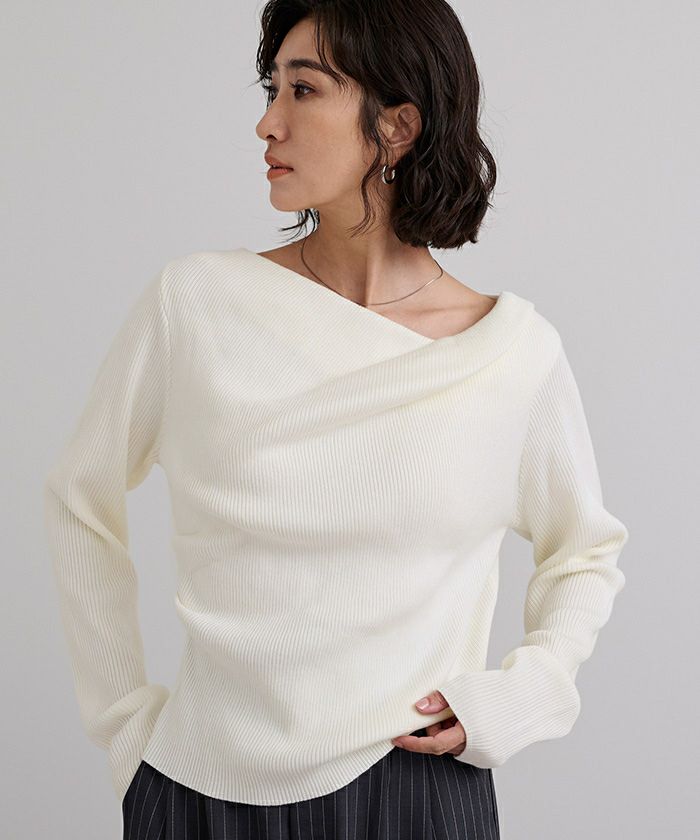 オフショルダーリブニットトップス | ur's（ユアーズ）