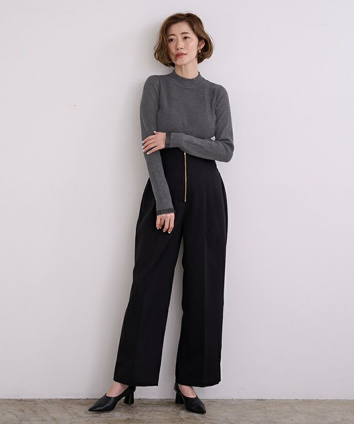 シアースリーブプチハイネックリブニット | ur's（ユアーズ）