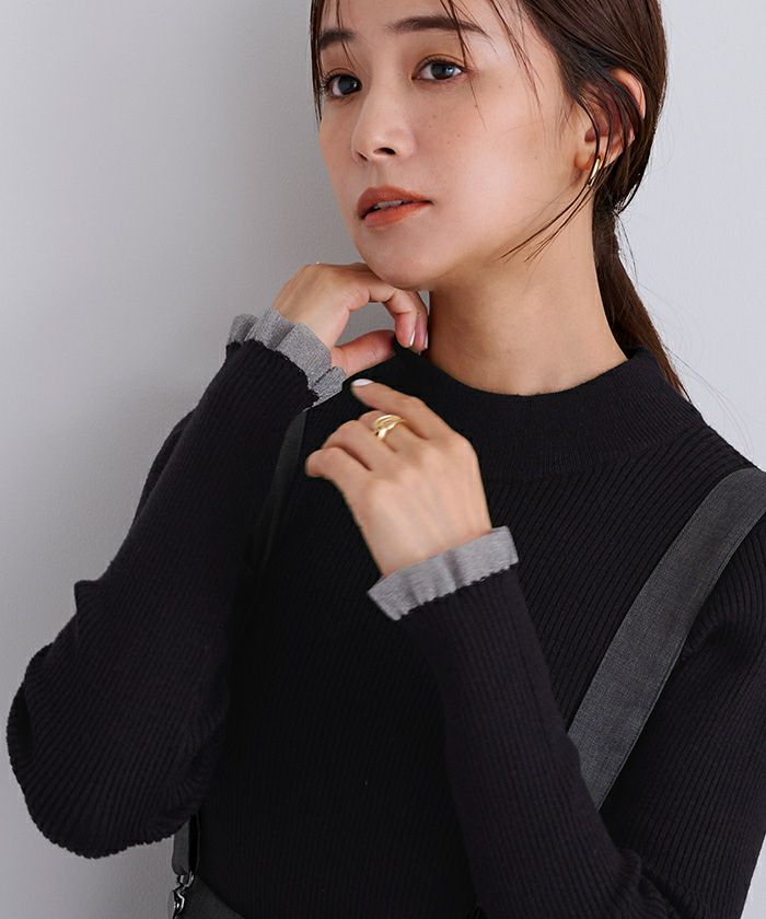 シアースリーブプチハイネックリブニット | ur's（ユアーズ）