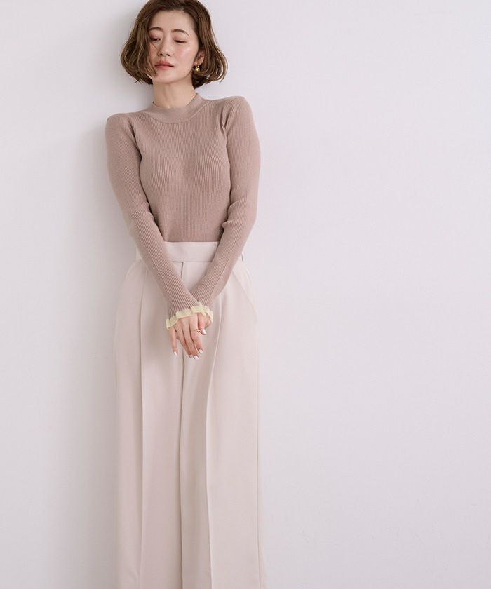 シアースリーブプチハイネックリブニット | ur's（ユアーズ）