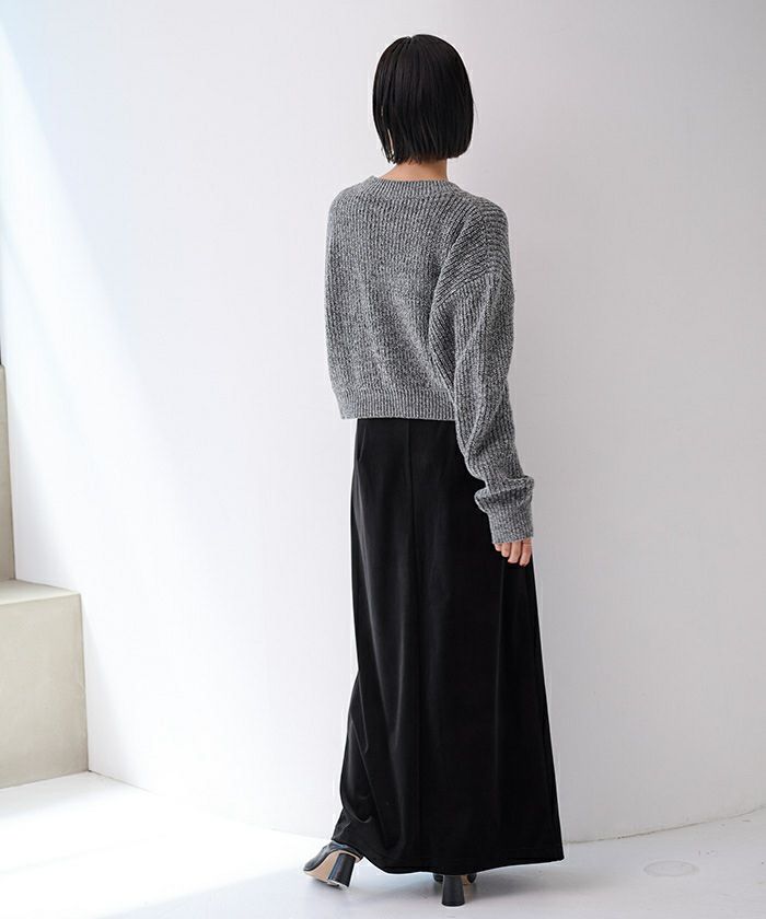 フロントボックスタックベロアスカート | ur's（ユアーズ）