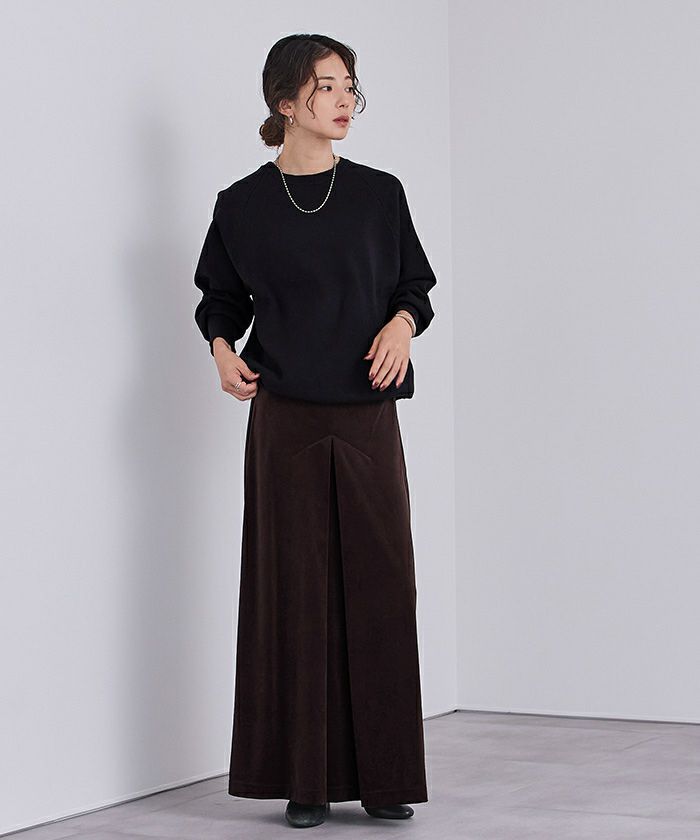 フロントボックスタックベロアスカート | ur's（ユアーズ）