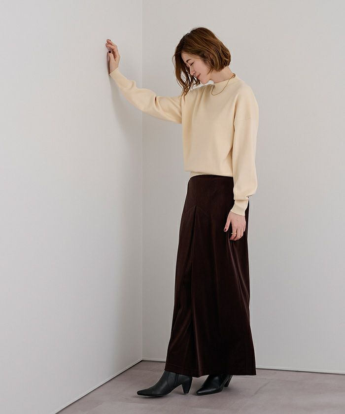 フロントボックスタックベロアスカート | ur's（ユアーズ）