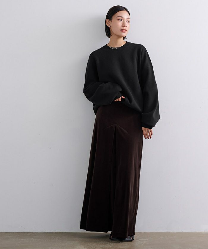 フロントボックスタックベロアスカート | ur's（ユアーズ）