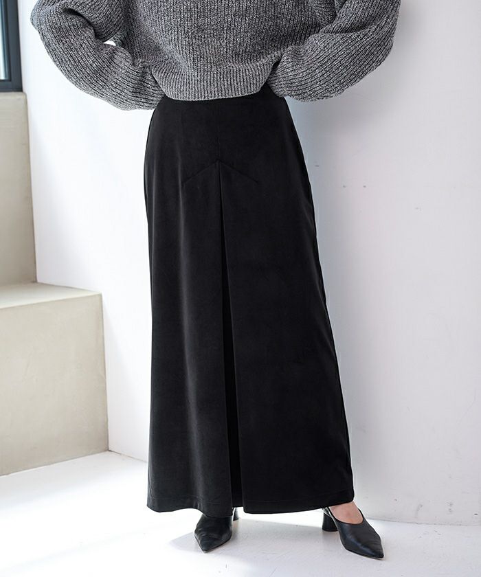 フロントボックスタックベロアスカート | ur's（ユアーズ）