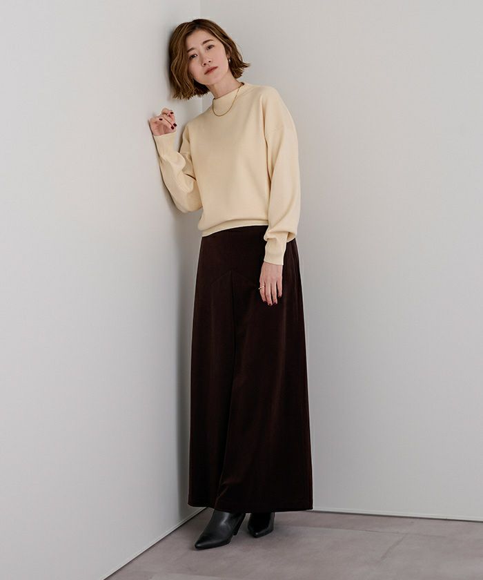 フロントボックスタックベロアスカート | ur's（ユアーズ）