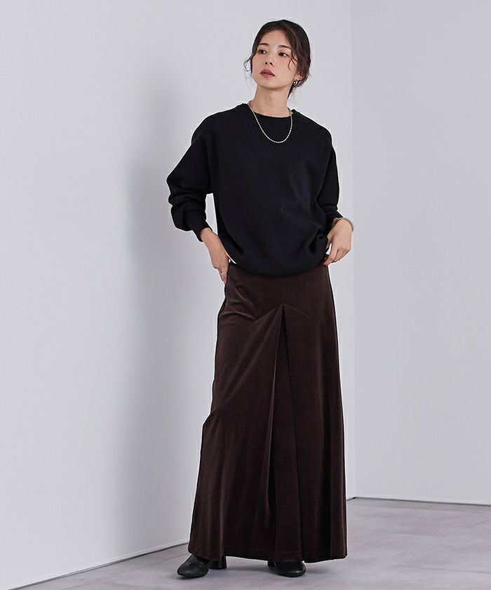 フロントボックスタックベロアスカート | ur's（ユアーズ）