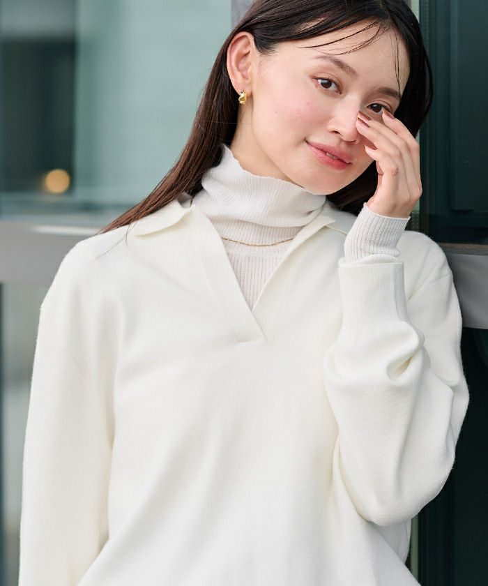 モユル　デザインニット スキッパーデザインニット | ur's（ユアーズ）