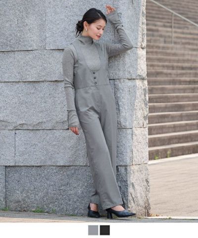 2点セットスタンドアウトカラーオールインパンツ ツータックワイドスラックス[品番：AZLW0022237]｜AZUL BY